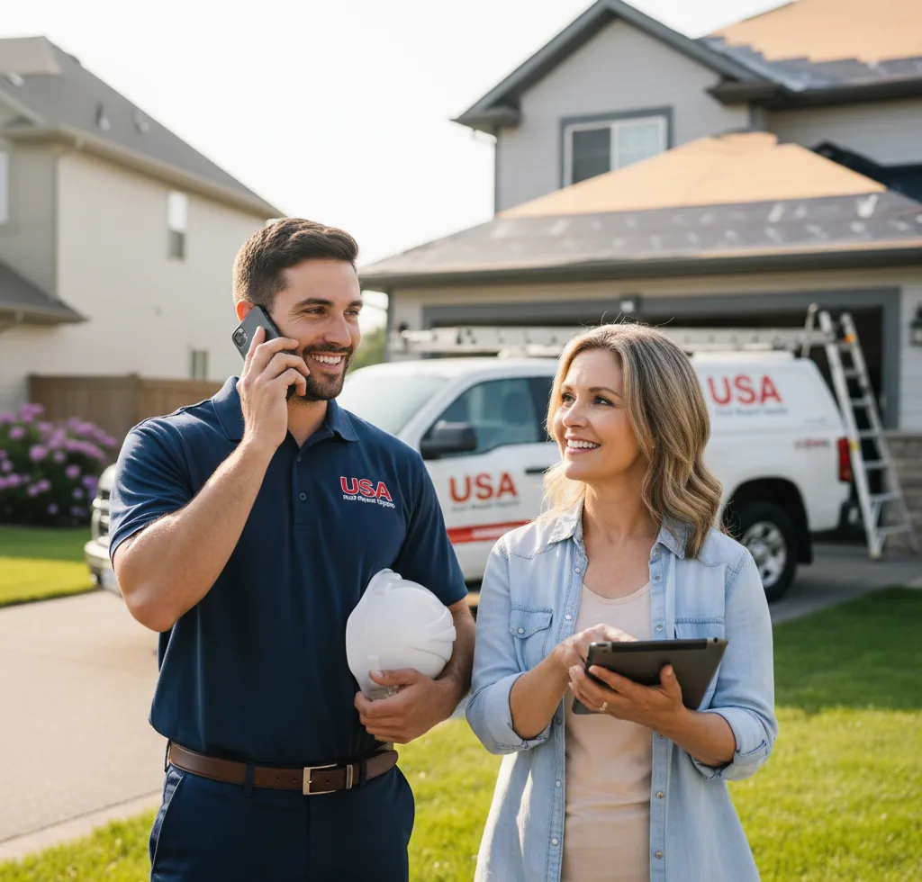 USA Roof Repair Experts customer support in Gibson City